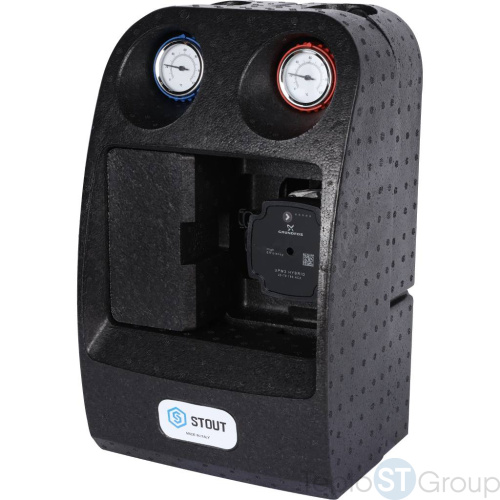 Stout SDG-0001 Насосная группа с прямым контуром 1" с насосом Grundfos UPM3 Hybrid 25-70 - купить оптом с доставкой по России фото 4