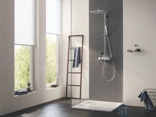 Душевая система с термостатом Grohe Euphoria SmartControl 310 Duo Cube 26508000 хром - купить с доставкой по России фото 5