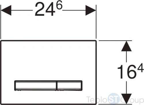 Кнопка смыва GEBERIT Sigma 50 New 115.788.00.2 (сталь без панели) - купить с доставкой по России фото 2