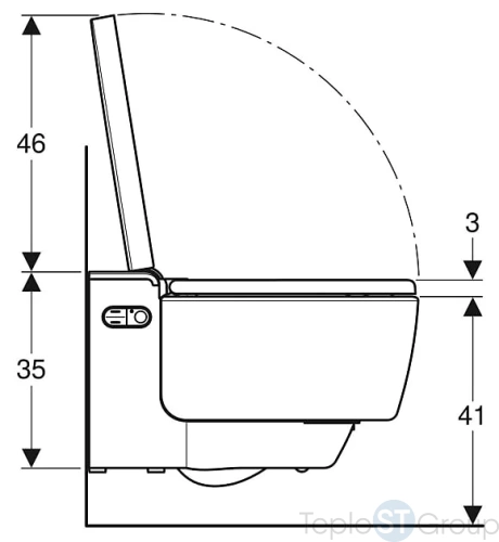 Подвесной унитаз-биде GEBERIT AquaClean Mera Comfort 146.214.21.1 (хромированная вставка) - купить с доставкой по России фото 3