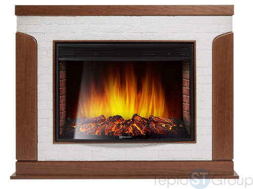 Портал Firelight Prestigio 30 камень белый, шпон дуб - купить оптом с доставкой по России