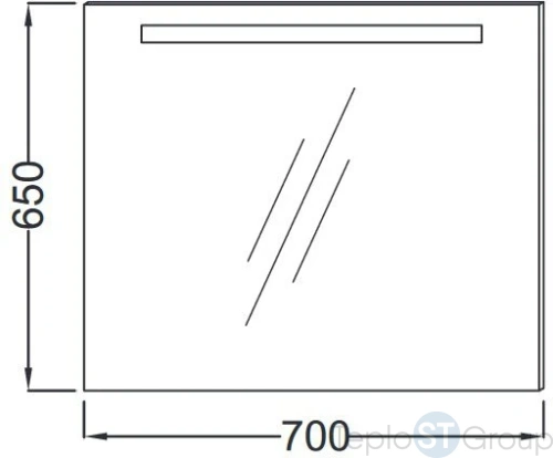 Зеркало с подсветкой Jacob Delafon Parallel 70см EB1412-NF - купить с доставкой по России фото 2
