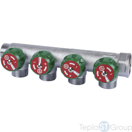 Stout SMB-6850-343404 коллектор регулирующий 3/4 , 4 отвода 3/4 ЕК - купить оптом с доставкой по России фото 3