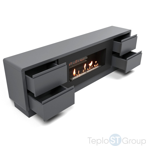 Тумба с биокамином Firelight BFP/P-1700 lux графит - купить оптом с доставкой по России фото 5