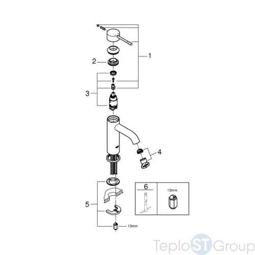 Смеситель для раковины Grohe Essence New 23590001 - купить оптом у дилера TeploSTGroup по всей России ✅ ☎ 8 (800) 600-96-13 фото 4