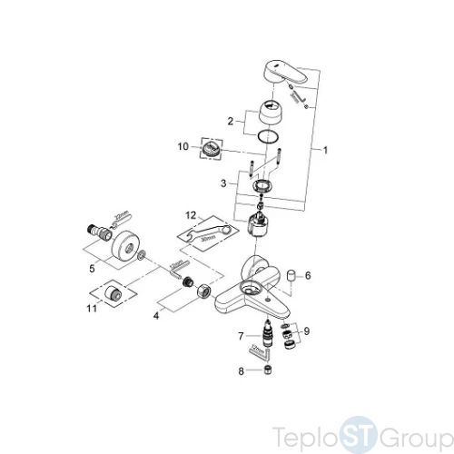 Смеситель для ванны Grohe Eurodisc Cosmopolitan 33390002 - купить оптом у дилера TeploSTGroup по всей России ✅ ☎ 8 (800) 600-96-13 фото 4