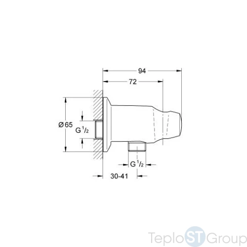 Подключение для шланга Grohe Movario 28406000 с держателем - купить с доставкой по России фото 3