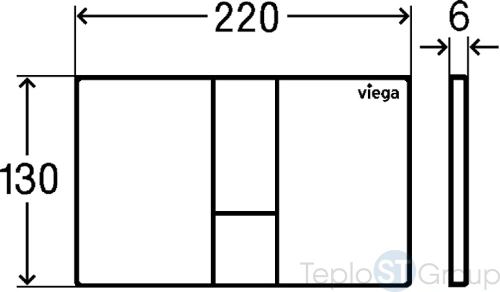 Кнопка смыва Viega Prevista 773274 хром - купить с доставкой по России фото 3