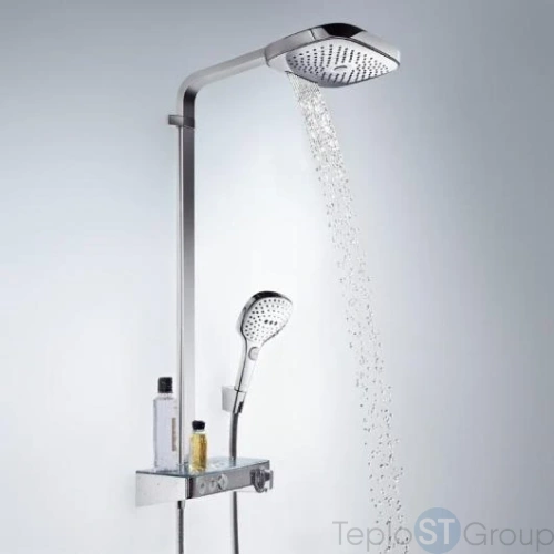 Душевая стойка Hansgrohe Raindance Select E 300 3jet 27127400 Showerpipe белый/хром - купить с доставкой по России фото 8