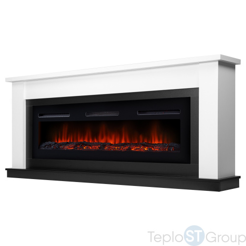 Каминокомплект:Очаг Electrolux Infinity EFP/P-1600ULS, портал Canto Long белый, черный - купить оптом с доставкой по России фото 2