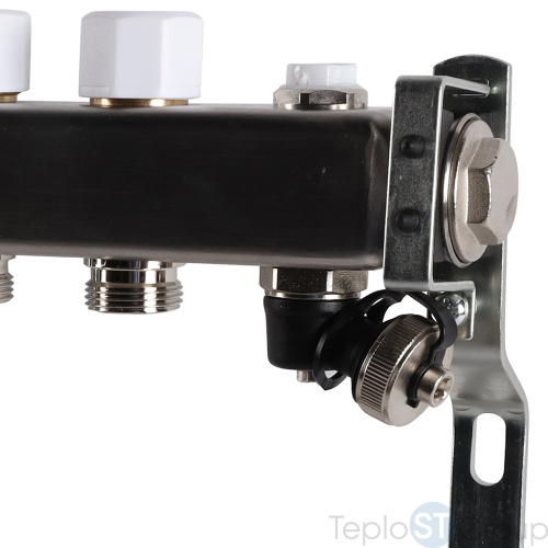 Rommer RMS-3201-000011 Rommer Коллектор из нержавеющей стали без расходомеров, с клапаном вып. воздуха и сливом 11 вых. - купить оптом с доставкой по России фото 10