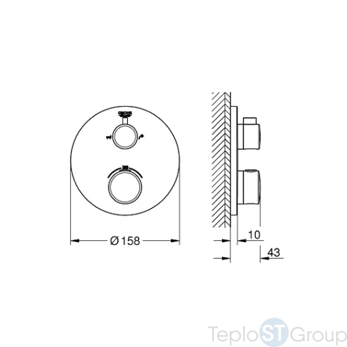 Термостат для ванны с душем Grohe Grohtherm 24077000 - купить с доставкой по России фото 3