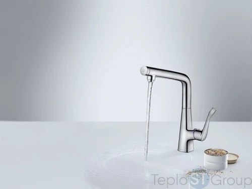 Смеситель для кухни Hansgrohe Metris Select сталь 14883800 - купить с доставкой по России фото 2