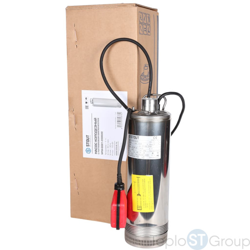 Stout SPW-0001-200600 Насос колодезный с поплавком, кабель 20 м, 230V, Q=90 л/мин, H=32м - купить с доставкой по России фото 10