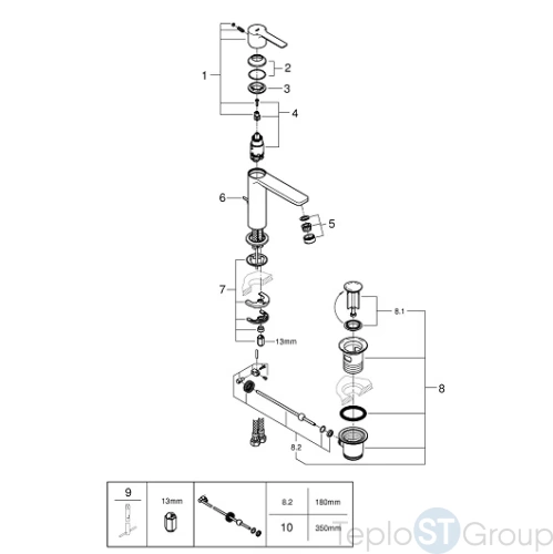 Смеситель для раковины Grohe Lineare New 32114001 - купить с доставкой по России фото 4