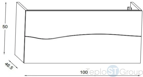 Тумба для раковины Jacob Delafon Sherwood EB1833RU-P6 100 см с системой push-to-open натуральный дуб - купить с доставкой по России фото 3