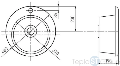 Мойка кухонная Акватон Иверия круглая 480мм шампань 1A711032IV290 - купить оптом с доставкой по России фото 3