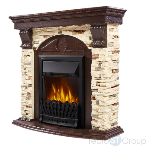 Портал Firelight Torre Classic камень сланец натуральный, шпон темный дуб - купить оптом с доставкой по России фото 2