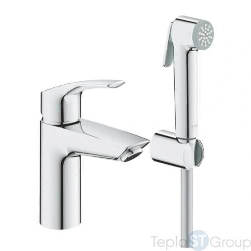 Смеситель для раковины Grohe Eurosmart 23124003 с гигиеническим душем - купить оптом у дилера TeploSTGroup по всей России ✅ ☎ 8 (800) 600-96-13