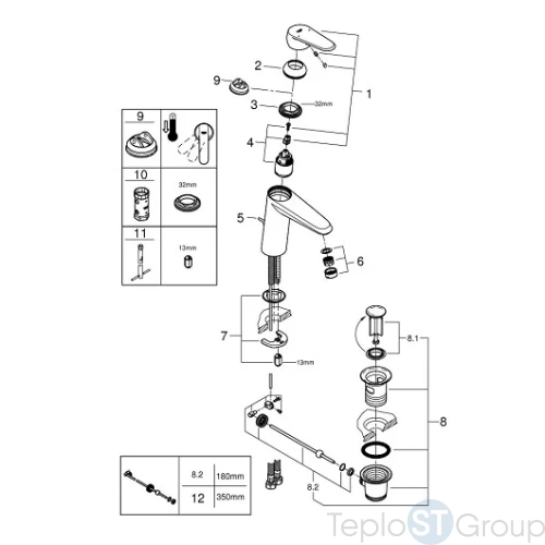 Смеситель для раковины Grohe Eurodisc Cosmopolitan 23448002 - купить с доставкой по России фото 2