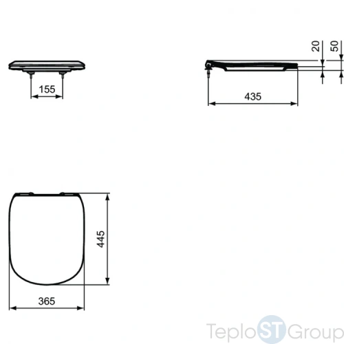 Комплект унитаз с инсталляцией Ideal Standard Tesi AquaBlade R029901 с кнопкой смыва, с крышкой-сиденьем - купить с доставкой по России фото 4