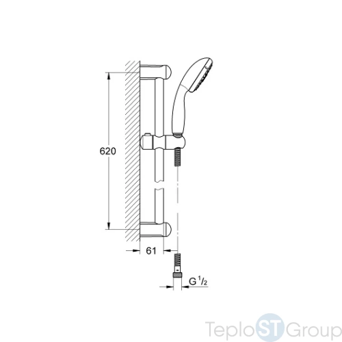 Душевой гарнитур Grohe New Tempesta 27645001 - купить с доставкой по России фото 2