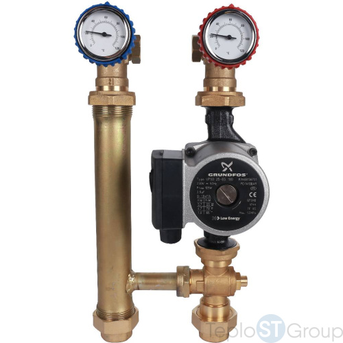 Stout SDG-0014 Насосная группа для твердотопливных котлов 1" с насосом Grundfos UPSO 25-65 в теплоизоляции - купить с доставкой по России