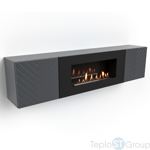 Тумба с биокамином Firelight BFP-P1700V графит - купить оптом с доставкой по России