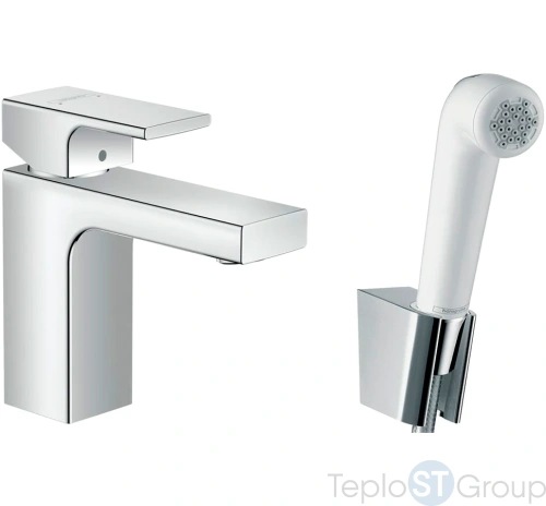 Набор раковины Hansgrohe Vernis Shape 71216000 с гигиеническим душем, хром - купить оптом у дилера TeploSTGroup по всей России ✅ ☎ 8 (800) 600-96-13