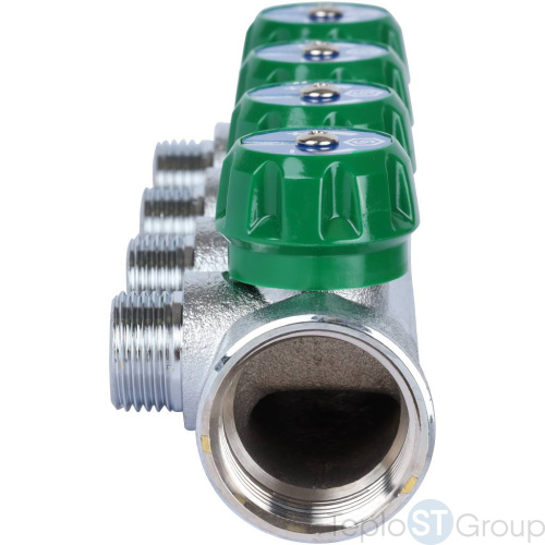 Stout SMB-6850-011204 коллектор регулирующий 1 , 4 отвода 1/2 - купить оптом с доставкой по России фото 5