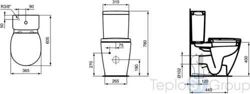 Чаша унитаза Ideal Standard Connect Space E119601 - купить с доставкой по России фото 2