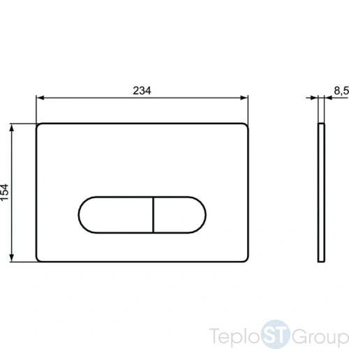 Кнопка смыва Ideal Standard Oleas M1 R0115JG матовый хром - купить оптом у дилера TeploSTGroup по всей России ✅ ☎ 8 (800) 600-96-13 фото 3