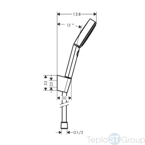 Душевой набор Hansgrohe Pulsify Select S 105 3jet Relaxation 24302670 со шлангом 125 см, черный матовый - купить с доставкой по России фото 4