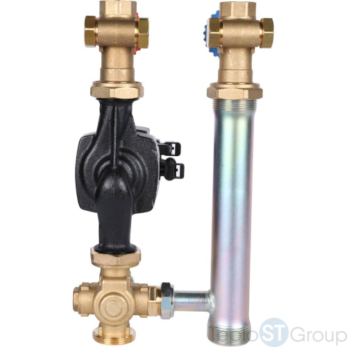 Stout SDG-0002 Насосная группа с термостатическим смесительным клапаном 1"с насосом Grundfos UPM3 Hybrid 25-70 - купить с доставкой по России фото 4