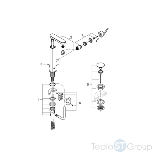 Смеситель для раковины Grohe Plus 23844003 - купить с доставкой по России фото 4