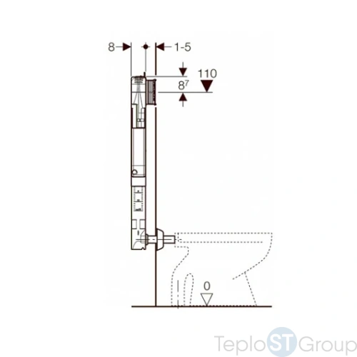 Скрытый бачок GEBERIT Sigma 8 109.791.00.1 - купить с доставкой по России фото 3