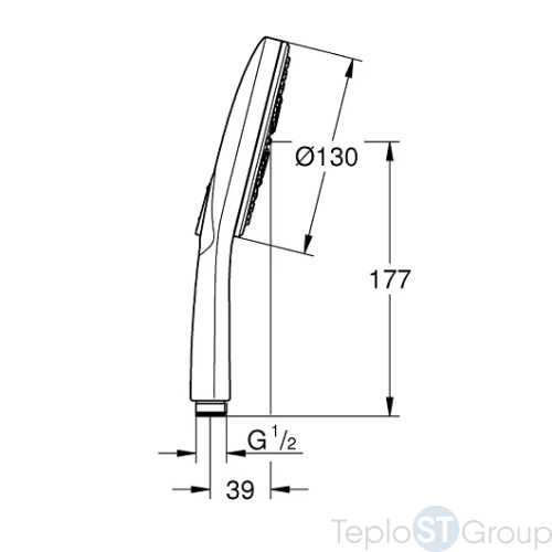 Душевая лейка Grohe Rainshower SmartActive 26544LS0 белая луна - купить оптом у дилера TeploSTGroup по всей России ✅ ☎ 8 (800) 600-96-13 фото 3