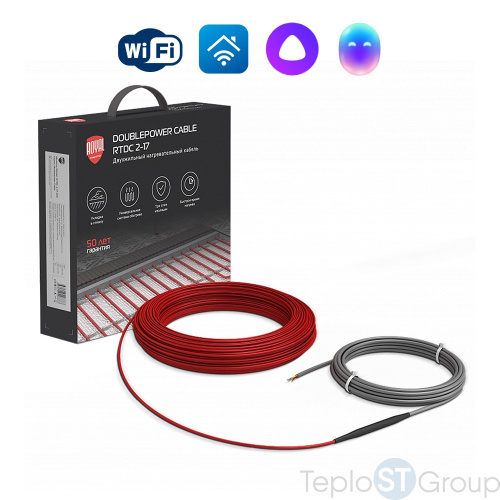 Кабель нагревательный Royal Thermo Doublepower Cable RTDC 2-17-1000 (комплект) - купить оптом с доставкой по России