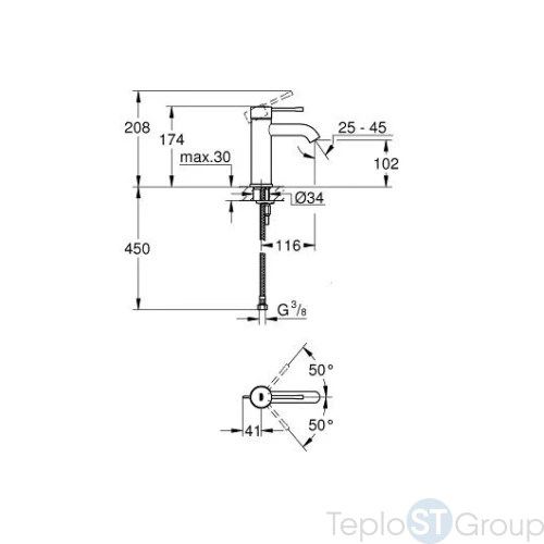 Смеситель для раковины Grohe Essence New 23590001 - купить оптом у дилера TeploSTGroup по всей России ✅ ☎ 8 (800) 600-96-13 фото 3