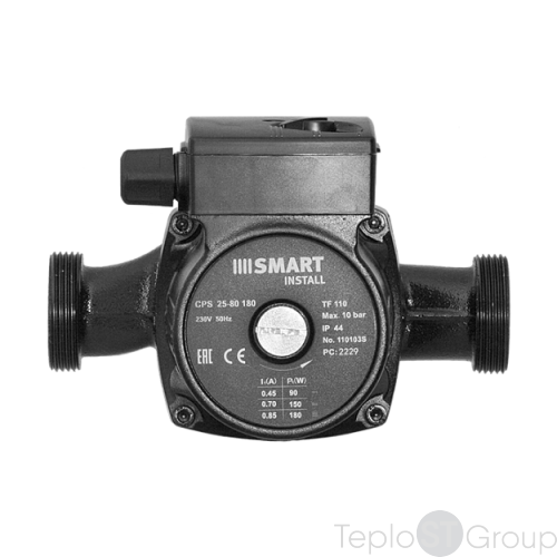 Насос циркуляционный Smart Install CPS 25-80 180мм 180Вт 1x230В 50Гц с гайками - купить с доставкой по России