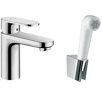 Смеситель для раковины с гигиеническим душем Hansgrohe Vernis Blend 71215000 хром - купить оптом у дилера TeploSTGroup по всей России ✅ ☎ 8 (800) 600-96-13