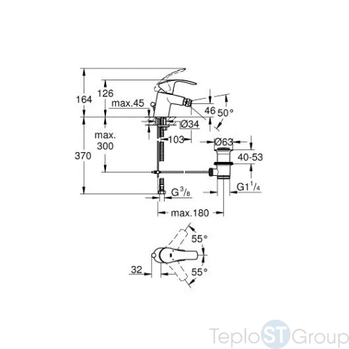 Смеситель для биде Grohe Eurosmart 32929002 - купить с доставкой по России фото 3