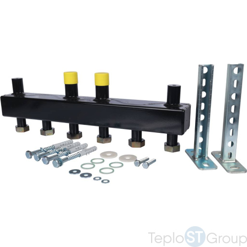 Stout SDG-0016 Стальной распределительный коллектор 3 отопительных контура. В теплоизоляции DN 20 - купить оптом с доставкой по России фото 5