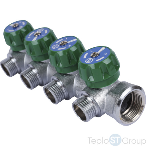 Stout SMB-6850-341204 коллектор регулирующий 3/4 , 4 отвода 1/2 - купить оптом с доставкой по России фото 6