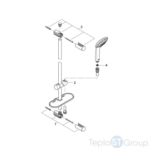 Душевой гарнитур Grohe Euphoria 27230001 хром - купить с доставкой по России фото 3