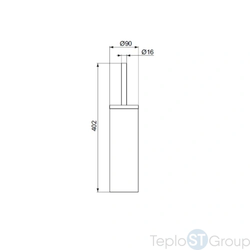 Туалетная щетка с держателем, напольная Ideal Standard IOM A9108MY - купить с доставкой по России фото 2