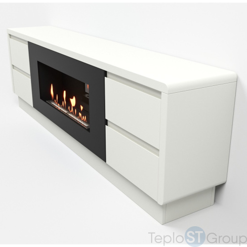 Тумба с биокамином Firelight BFP/P-1700 lux белая - купить оптом с доставкой по России фото 2