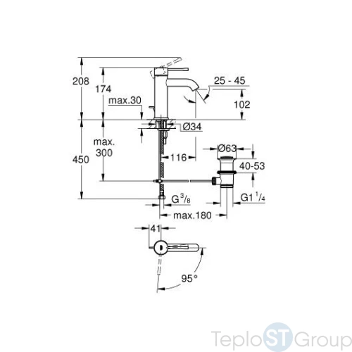 Смеситель для раковины Grohe Essence New 23591001 - купить оптом у дилера TeploSTGroup по всей России ✅ ☎ 8 (800) 600-96-13 фото 3