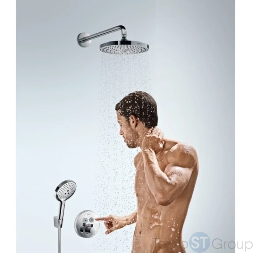 Верхний душ Hansgrohe Raindance Select 26466000 хром - купить оптом у дилера TeploSTGroup по всей России ✅ ☎ 8 (800) 600-96-13 фото 6