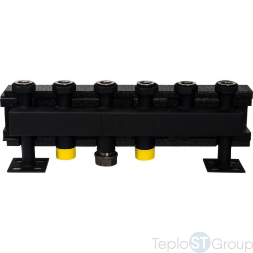 Stout SDG-0016 Стальной распределительный коллектор 3 отопительных контура. В теплоизоляции DN 32 - купить оптом с доставкой по России фото 4